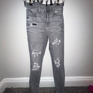 American Eagle Grey Wash Jeans/Jeggings